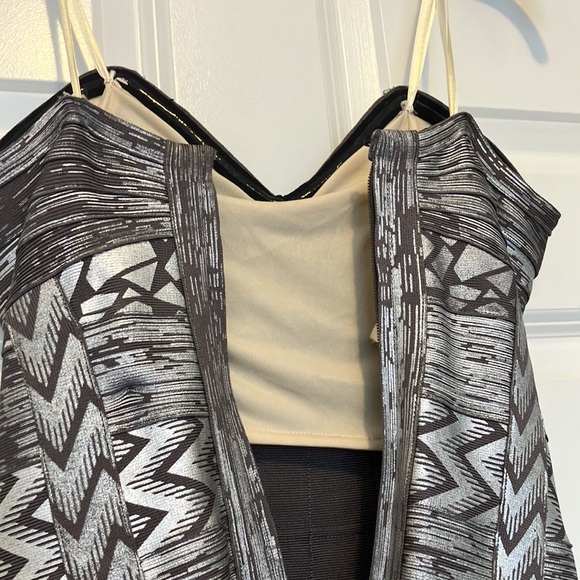 Morilee by Madeline Gardner Beaded Cocktail Dress Geometric Sequin Bodycon S - Picture 9 of 14